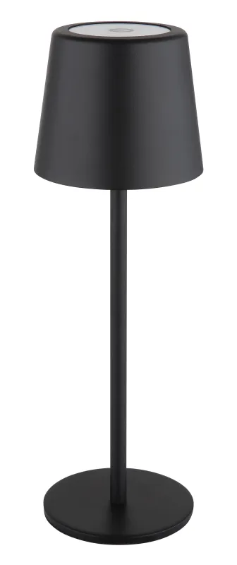 Vancouver 28cm Svart portabel från Globo Lighting - Laddningen sker via den medf&ouml;ljande USB-kabeln, med en laddningstid p&aring; cirka 4 timmar och en lystid p&aring; upp till 6 timmar.