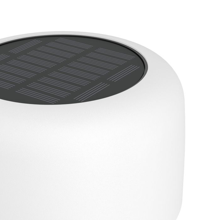 Roccanova 30cm Vit solcellslampa från Eglo - Roccanova &auml;r en stilren, solcellsdriven bordslampa som kombinerar form och funktion f&ouml;r b&aring;de inom- och utomhusbruk.