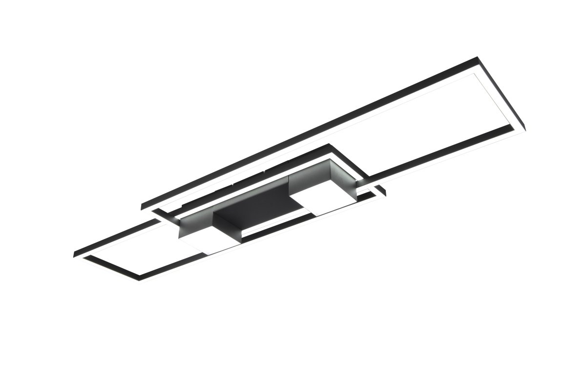 Albany 100cm Svart plafond från Trio Lighting - Albany &auml;r en stilfull och funktionell plafond som imponerar med sin kantiga design och innovativa ljusfunktioner.