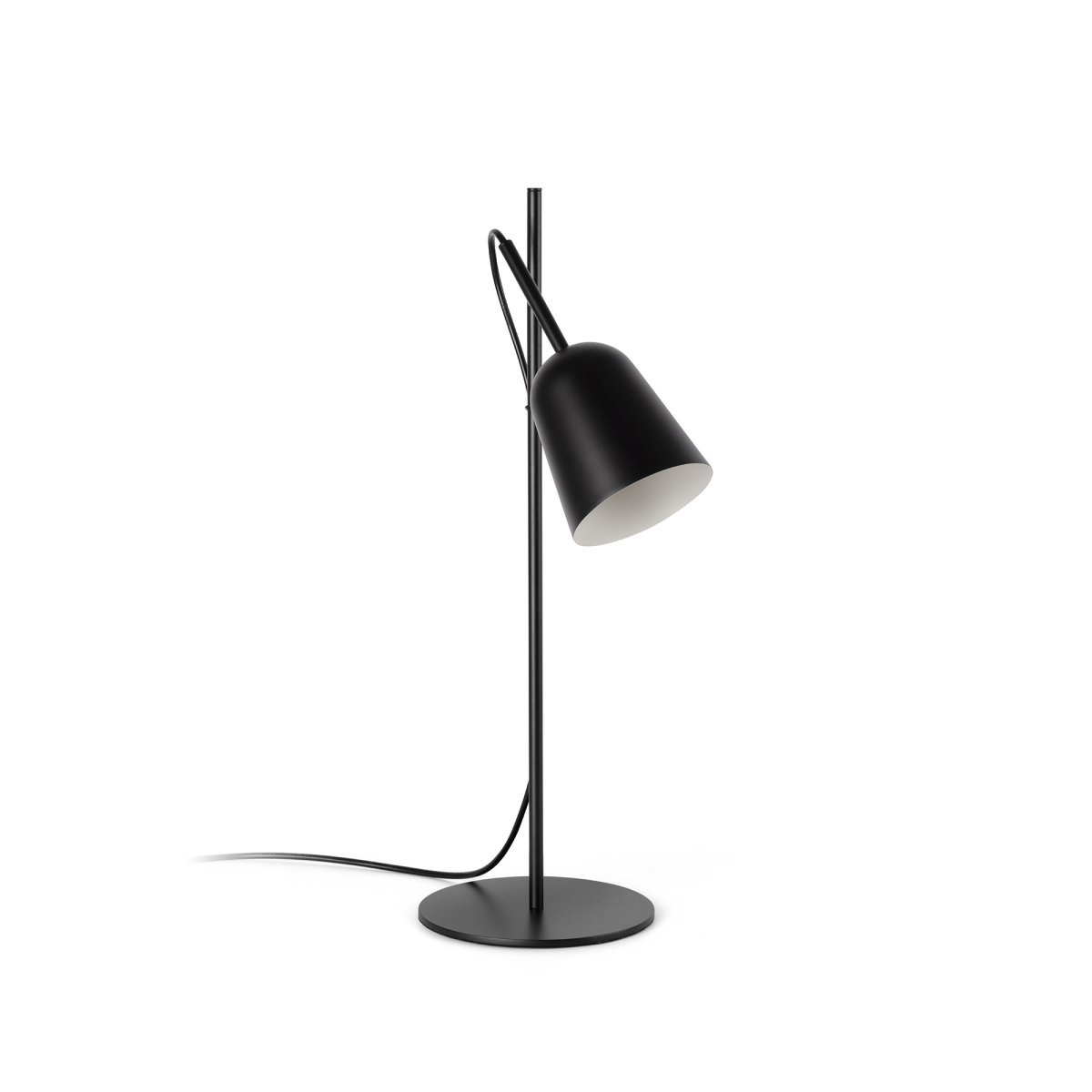 Studio 55cm Svart skrivbordslampa från Faro Barcelona - Lampans signum &auml;r den dekorativa kabelkl&auml;mman formad som en tr&auml;dgren, en unik detalj som tillf&ouml;r karakt&auml;r.