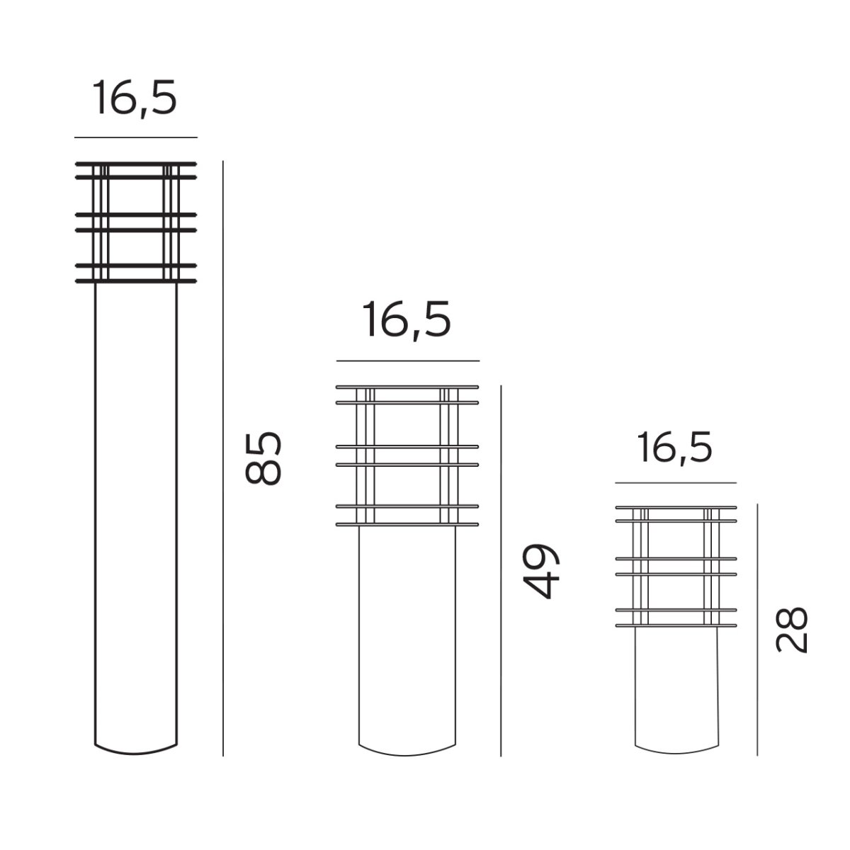 Stockholm Svart pollare från Norlys - Med sin tidl&ouml;sa design och robusta konstruktion blir den en praktisk och estetisk detalj i alla utomhusmilj&ouml;er.