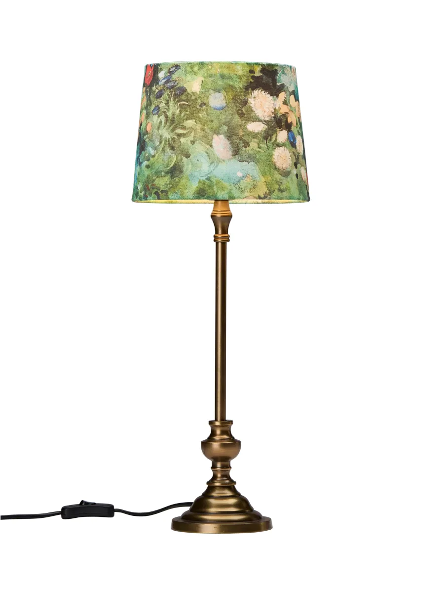 Andrea 53cm Grön bordslampa från PR Home - Andrea bordslampa skapar tillsammans med lampsk&auml;rmen "Blomster" en vacker look och blir till blickf&aring;nget i rummet.