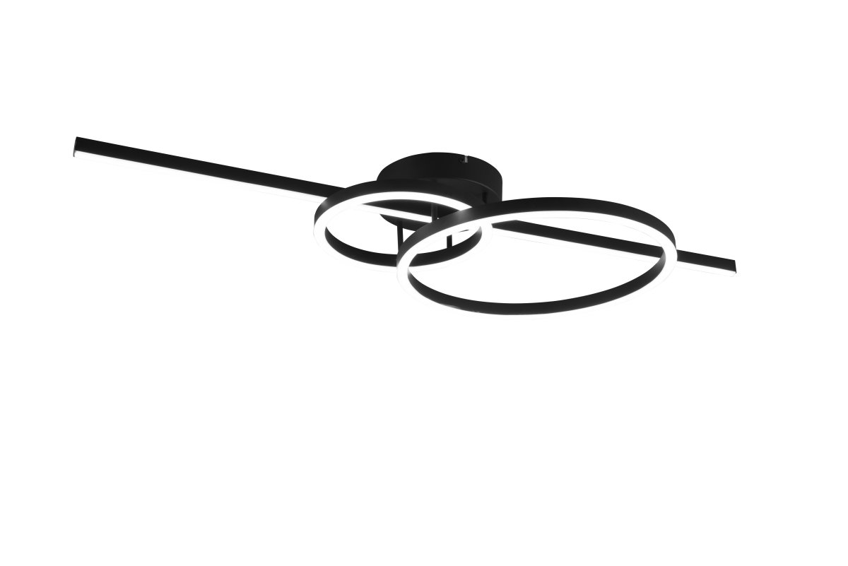Montilla 100cm Svart plafond från Trio Lighting - Med nattljus, minnesfunktion och fj&auml;rrkontroll erbjuder den maximal bekv&auml;mlighet.