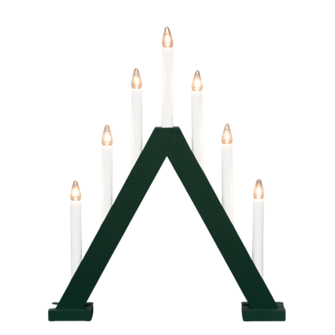 Pixie Design - Nova 7 - Adventsljusstake - M&ouml;rkgr&ouml;n
