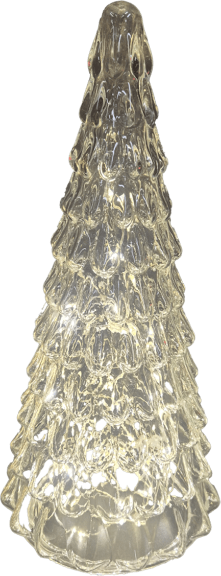 Gran 30cm Transparent från Pixie Design - En elegant dekoration som passar lika fint i f&ouml;nstret som p&aring; ett bord, en hylla eller ett sideboard under &aring;rets m&ouml;rkare m&aring;nader.
