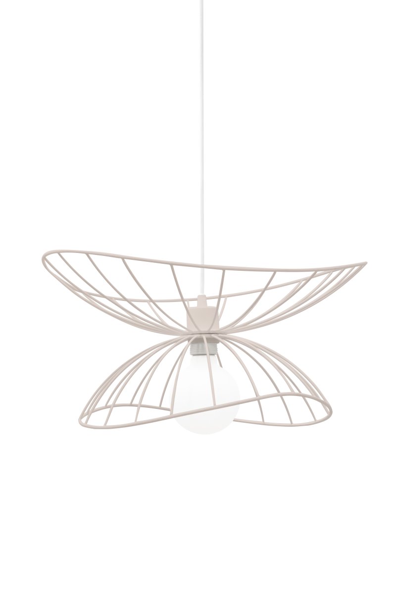 Ray Ø45 Beige taklampa från Globen Lighting - Ray &auml;r en pendel i metall med en organisk, mjukt b&ouml;ljande form.