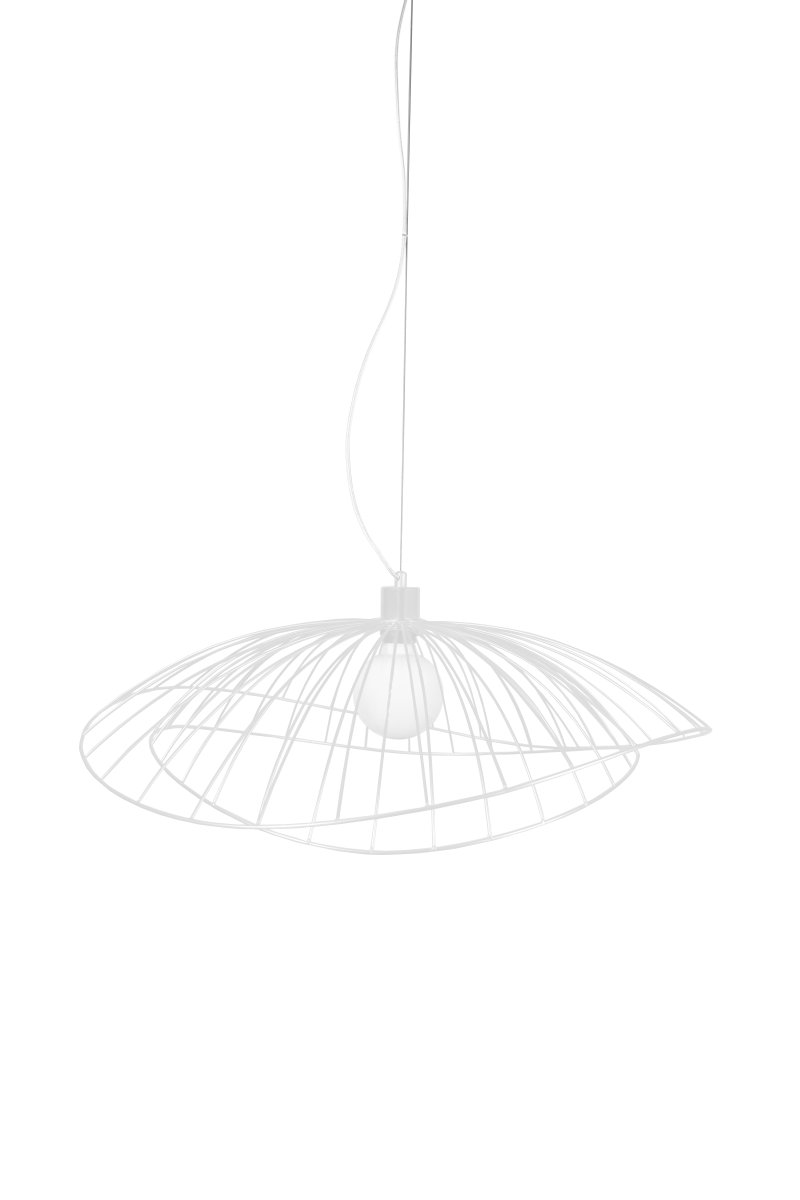 Ray Ø70 Vit taklampa från Globen Lighting - Ray &auml;r en pendel i metall med en organisk, mjukt b&ouml;ljande form.