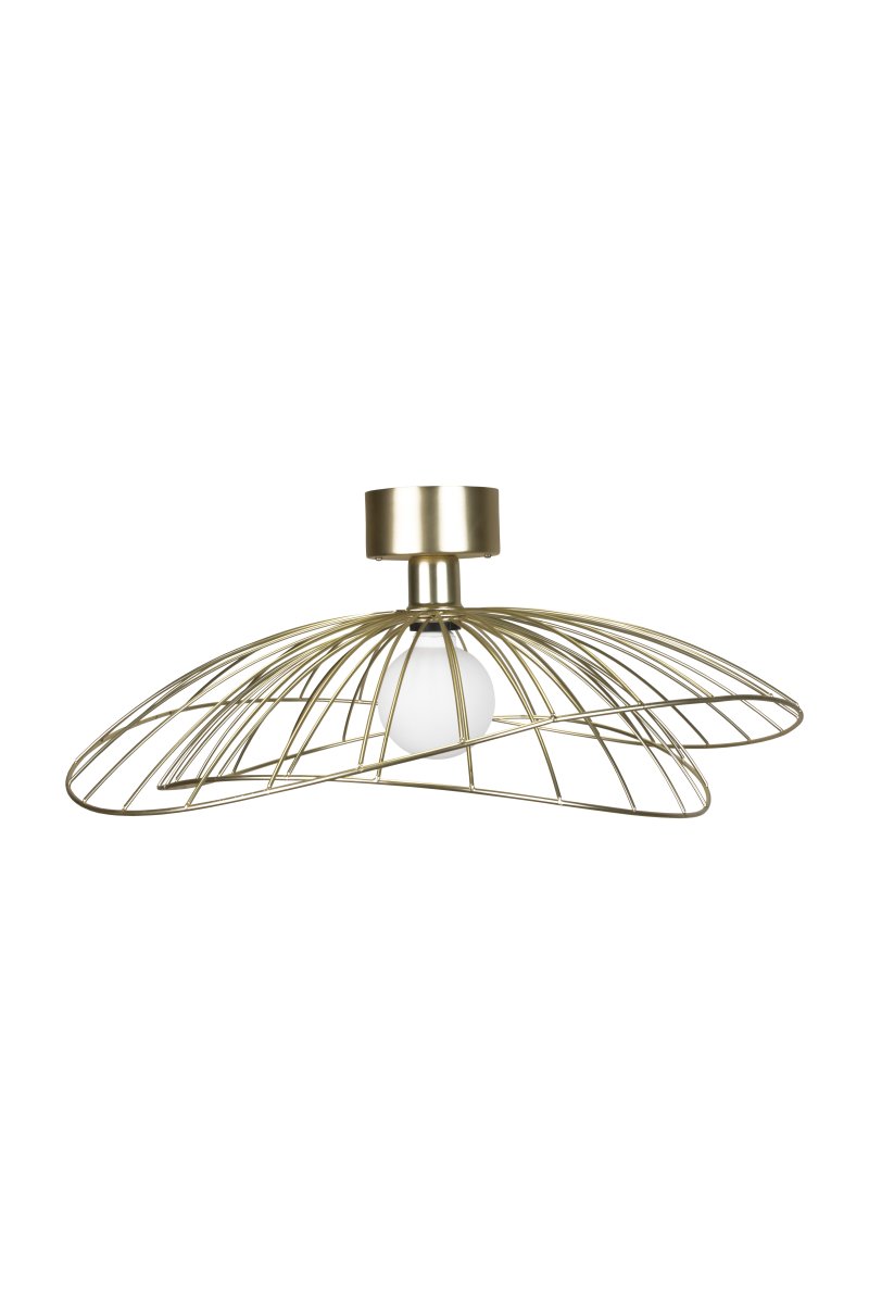 Ray Ø60 Borstad mässing vägglampa från Globen Lighting - Lampan kan monteras b&aring;de i tak och p&aring; v&auml;gg, vilket g&ouml;r den flexibel i anv&auml;ndning.