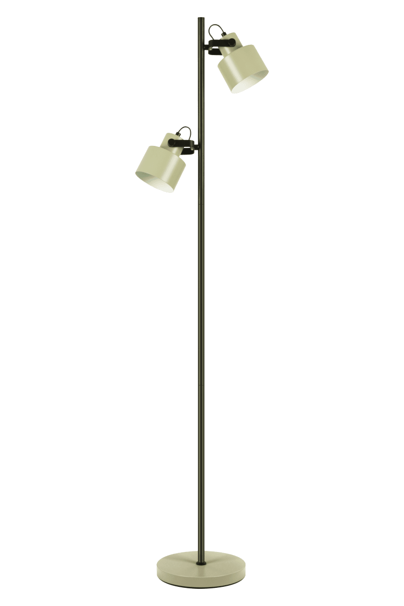 Zoom bild av City 2 Grön/svart golvlampa från Aneta Lighting - City golvlampa har en modern och stilren design med en snygg kombination av svart och gr&ouml;n f&auml;rg.