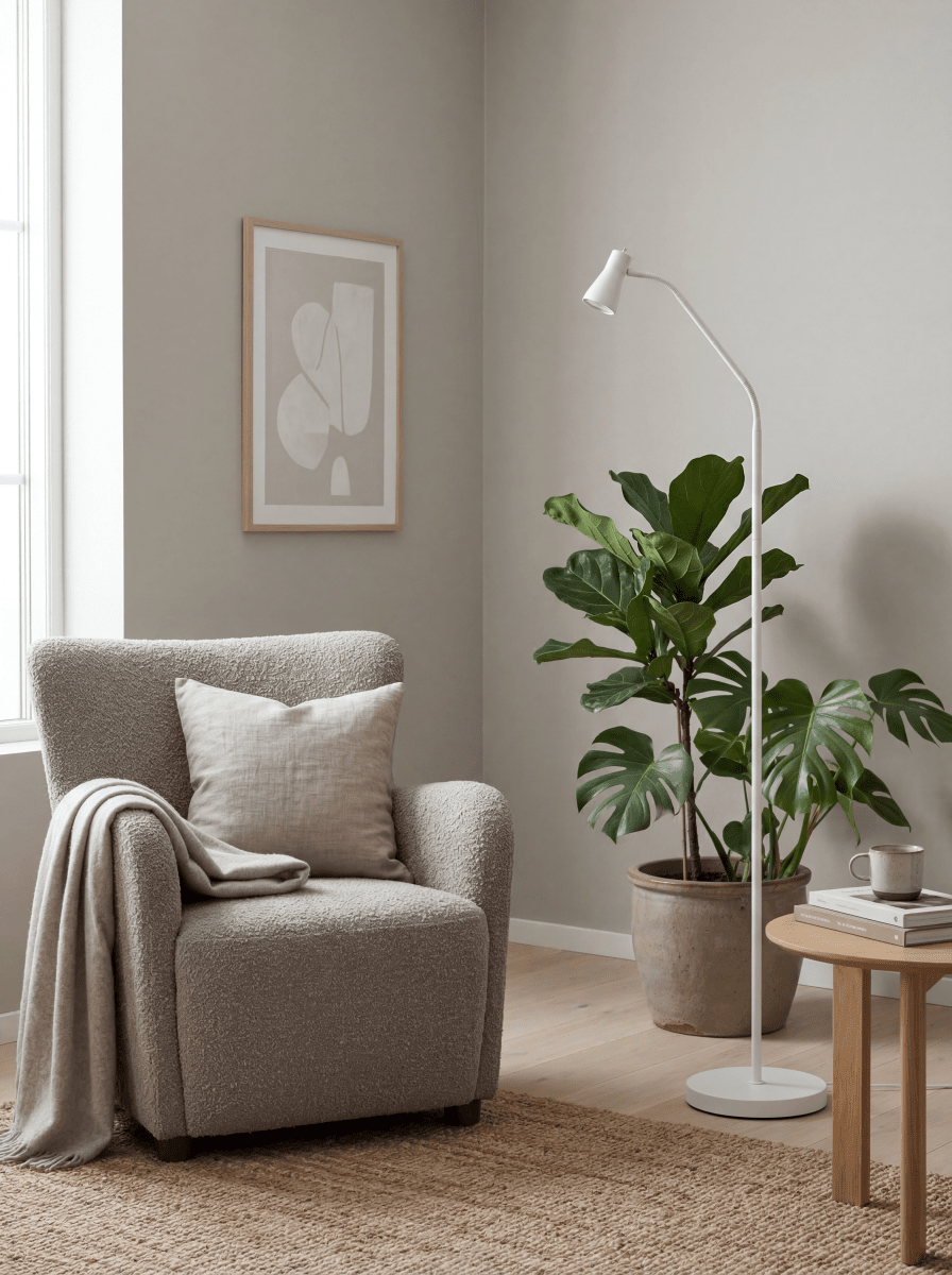Boden Vit golvlampa från Aneta Lighting - Boden golvlampa har en stilren och funktionell design som g&ouml;r den perfekt som l&auml;slampa bredvid soffan eller favoritf&aring;t&ouml;ljen.