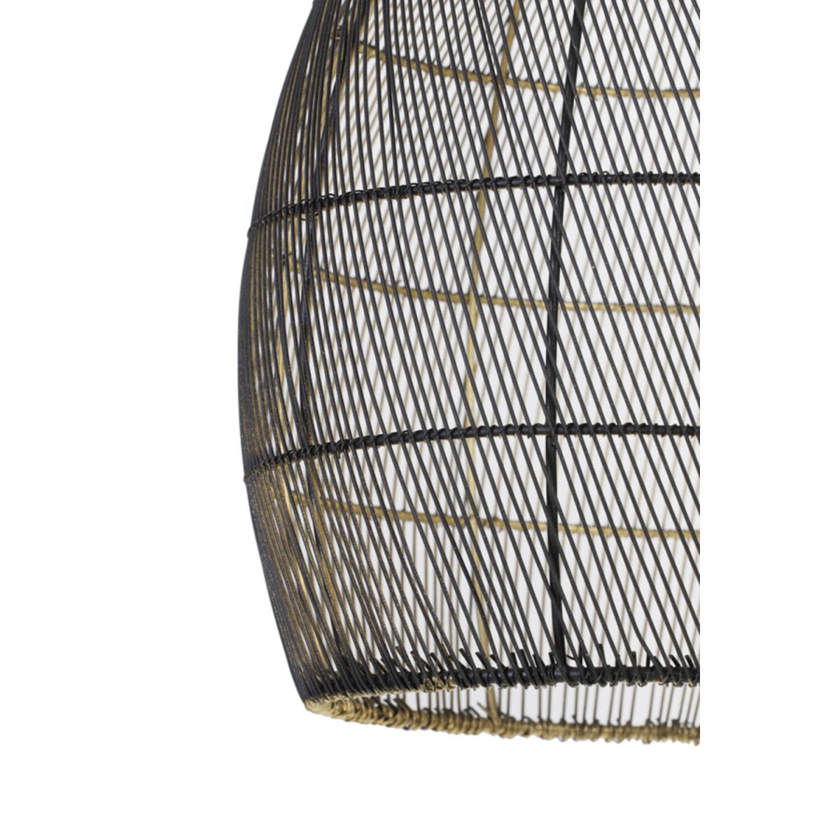 Meya Ø40 Svart/guld taklampa från Light & Living - Meya &auml;r en stilfull takpendel tillverkad av svart metall, d&auml;r den &ouml;ppna designen skapar ett luftigt och modernt uttryck.