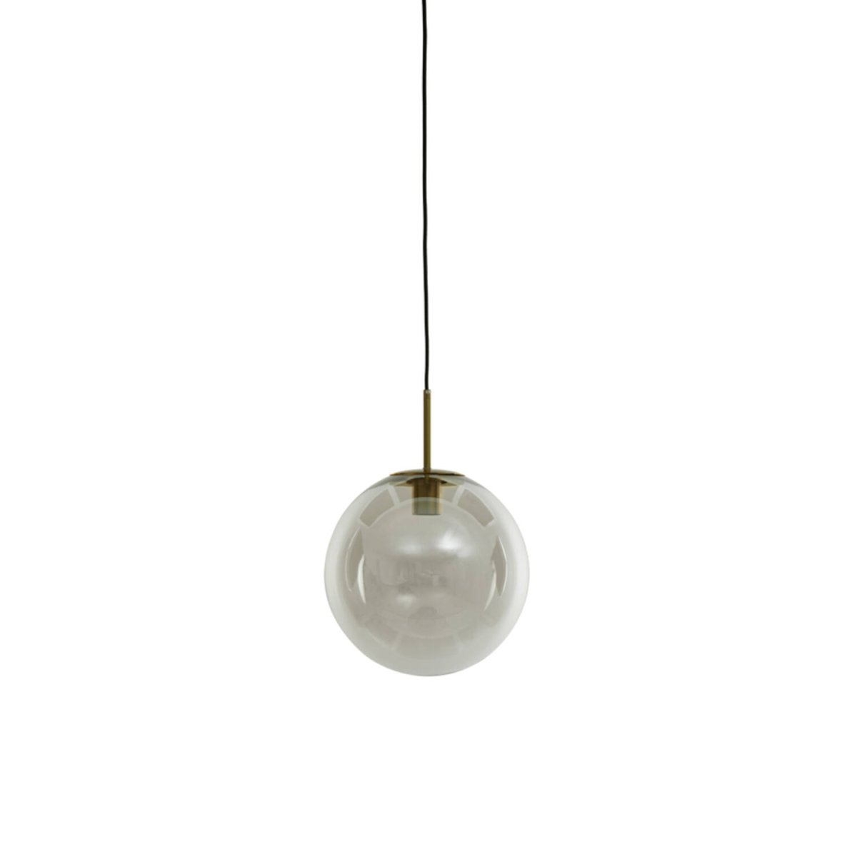 Medina Ø40 Transparent taklampa från Light & Living - Medina &auml;r en sofistikerad och stilfull takpendel med en rund sk&auml;rm i klart glas och detaljer i brons finish.