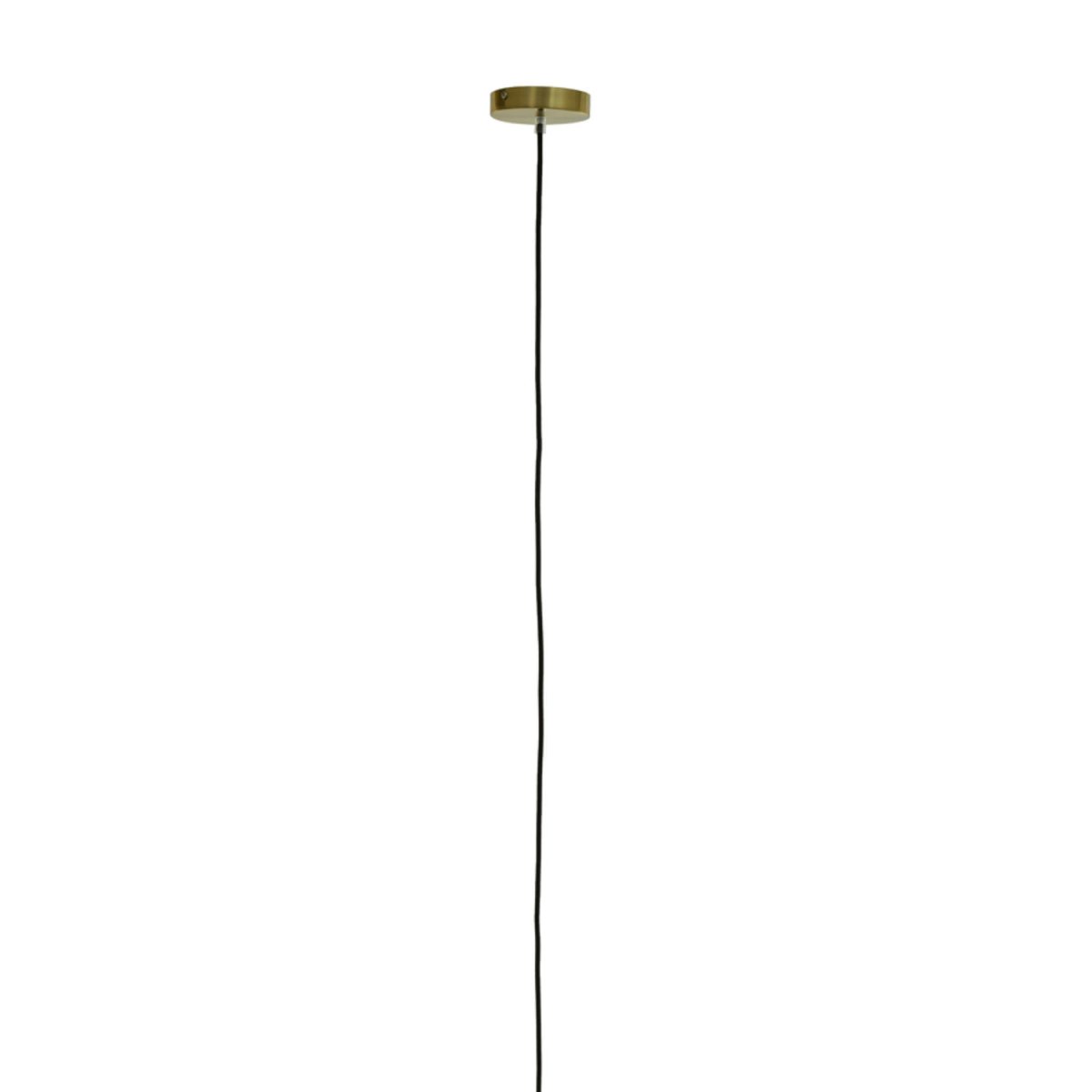 Medina Ø48 Transparent taklampa från Light & Living - Medina &auml;r en sofistikerad och stilfull takpendel med en rund sk&auml;rm i klart glas och detaljer i brons finish.