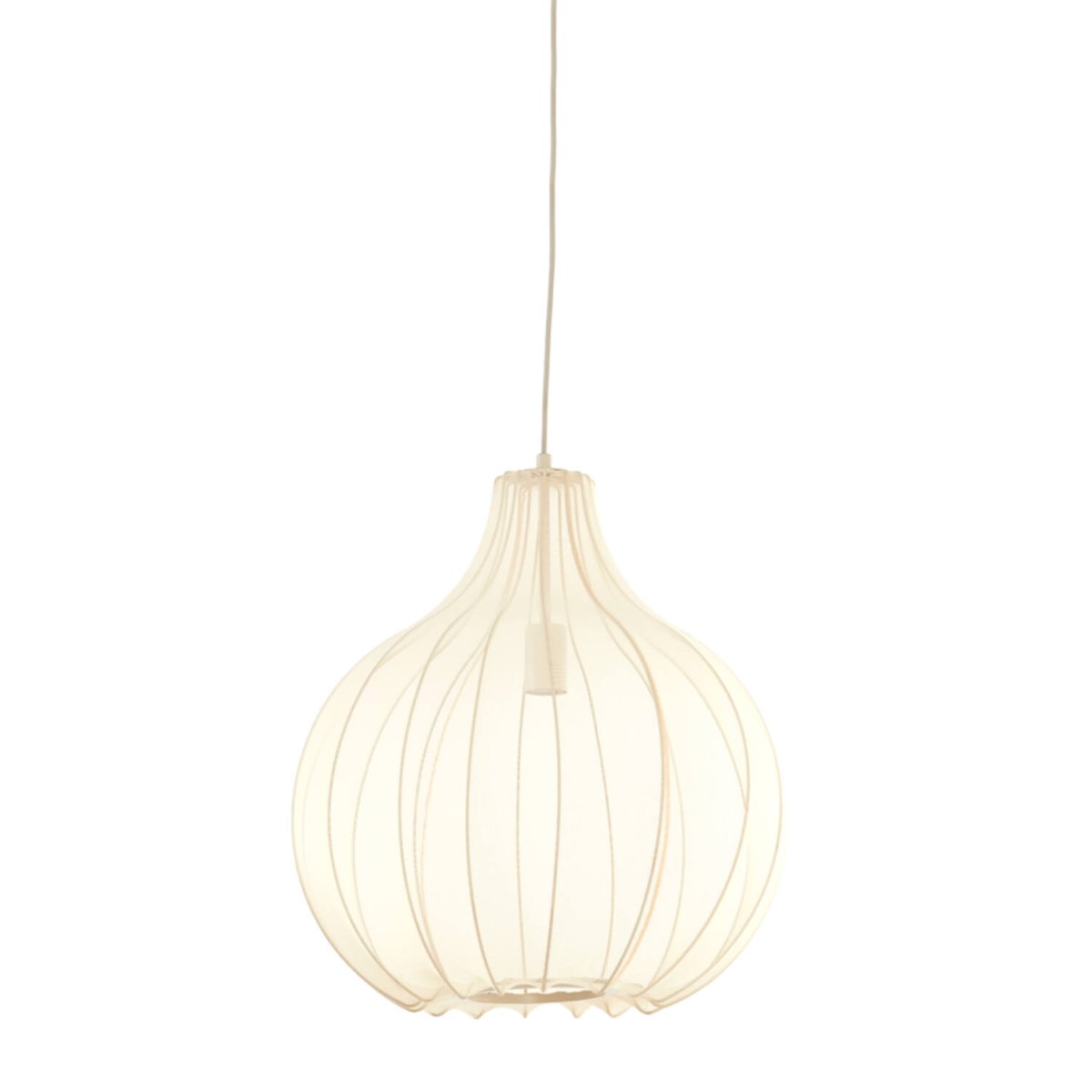 Elati Ø50 Sand taklampa från Light & Living - Elati &auml;r en stilfull takpendel i sandf&auml;rgad ton, d&auml;r den unika sk&auml;rmen i meshtyg skapar ett mjukt och behagligt ljus.