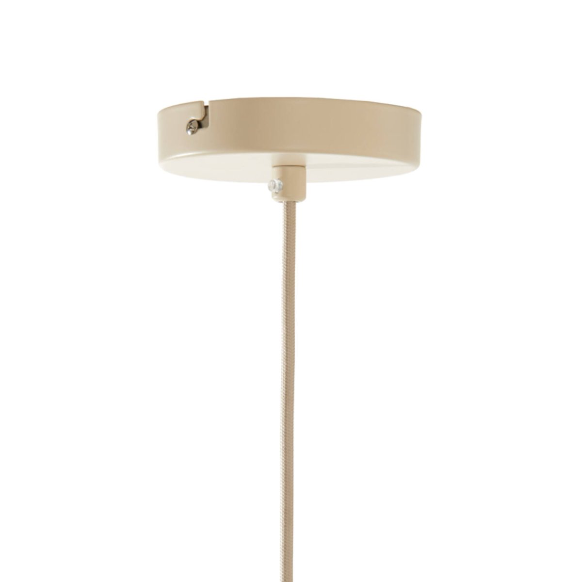 Elati Ø50 Sand taklampa från Light & Living - Elati &auml;r en stilfull takpendel i sandf&auml;rgad ton, d&auml;r den unika sk&auml;rmen i meshtyg skapar ett mjukt och behagligt ljus.