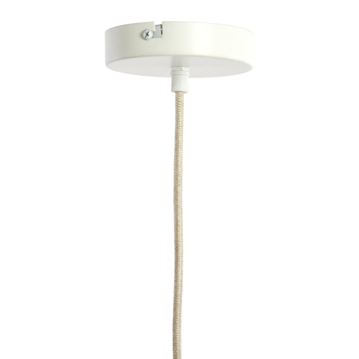 Zubeda Ø50 Krämvit taklampa från Light & Living - Zubeda har en mjuk och elegant form, kl&auml;dd i kr&auml;mvit textil som ger en varm och behaglig ljusspridning.