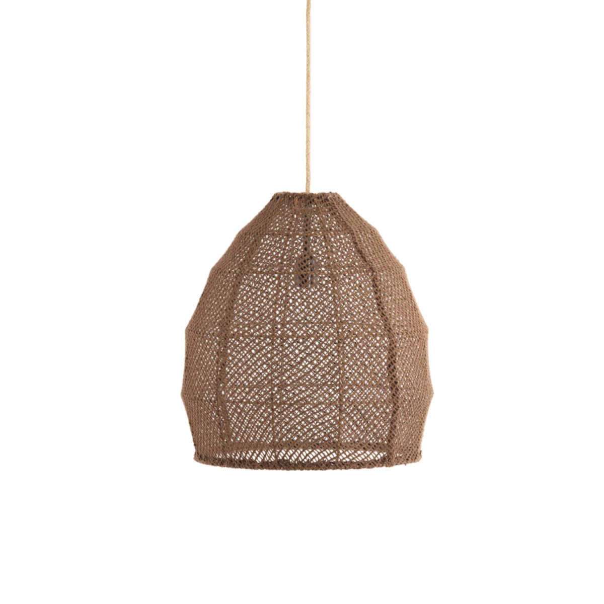 Makassar Ø42 Brun taklampa från Light & Living - Makassar har en chokladbrun silkesn&auml;tssk&auml;rm, vilket skapar en mjuk och st&auml;mningsfull ljusspridning.