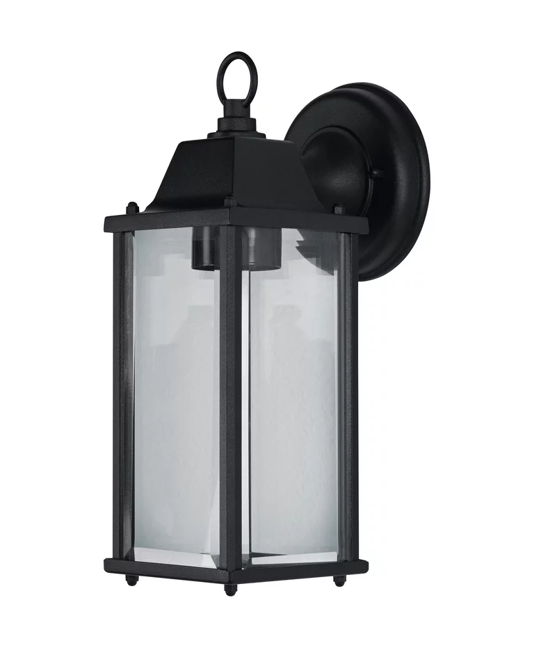 Lantern Square M Svart utelampa från Ledvance - Lantern Square &auml;r en stilfull v&auml;gglampa i klassisk lyktdesign som ger en tidl&ouml;s och elegant k&auml;nsla till fasader, entr&eacute;er och uteplatser.