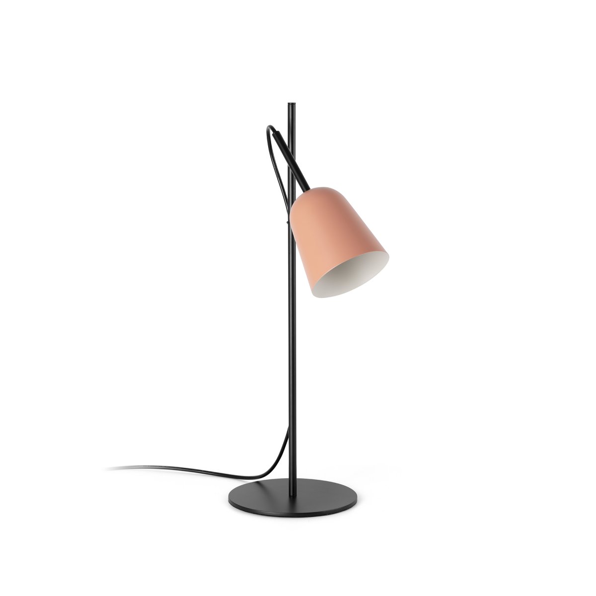 Studio 55cm Rosa skrivbordslampa från Faro Barcelona - Lampans signum &auml;r den dekorativa kabelkl&auml;mman formad som en tr&auml;dgren, en unik detalj som tillf&ouml;r karakt&auml;r.