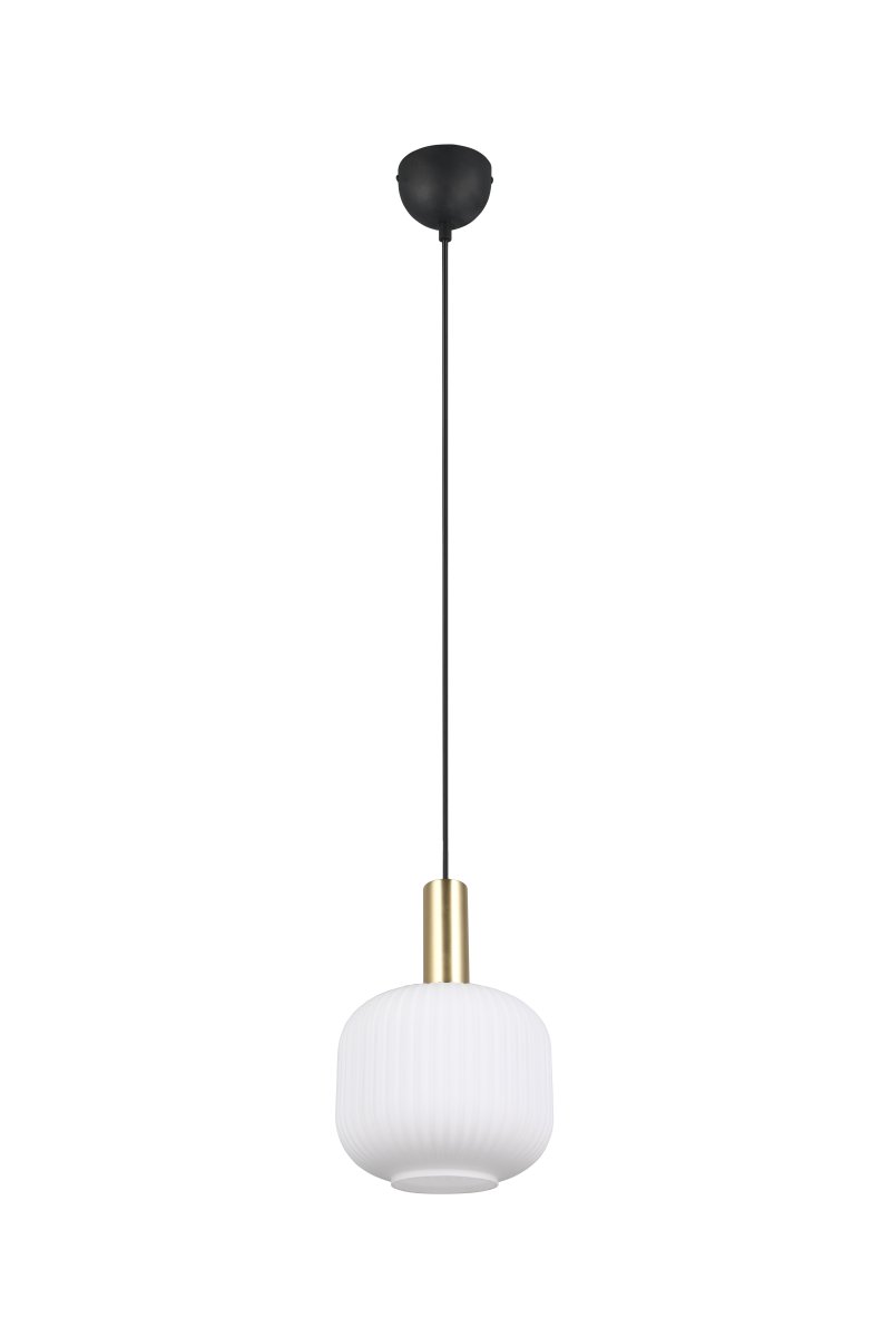 Diva Ø20 Vit från Trio Lighting - Den gyllene detaljen i mattm&auml;ssing adderar en lyxig touch och ger lampan en sofistikerad karakt&auml;r.