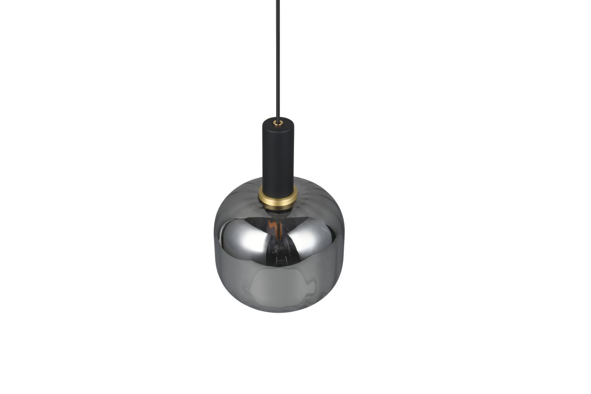 Diva Ø20 Rökgrå taklampa från Trio Lighting - Den stilrena detaljen i mattsvart adderar en lyxig touch och ger lampan en sofistikerad karakt&auml;r.