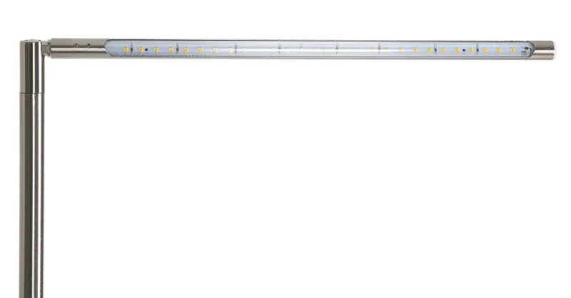 Carlo 40cm Nickel skrivbordslampa från Globo Lighting - Den inbyggda dimmerfunktionen l&aring;ter dig anpassa ljusstyrkan, medan touchstr&ouml;mbrytaren g&ouml;r anv&auml;ndningen smidig - idealisk f&ouml;r moderna hem d&auml;r b&aring;de funktion och estetik &auml;r viktiga.