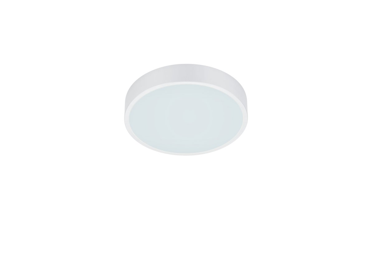 Waco Ø30 Vit plafond från Trio Lighting - Den mattvita ytan och materialkombinationen av metall och akryl g&ouml;r den l&auml;tt att integrera i olika inredningsstilar.