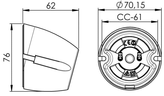 Basic Sned Ø7 Grå vägglampa från Ifö electric - Basic sned porslinssockel &auml;r en m&aring;ngsidig och elegant armatur som kan monteras b&aring;de p&aring; v&auml;gg och i tak.