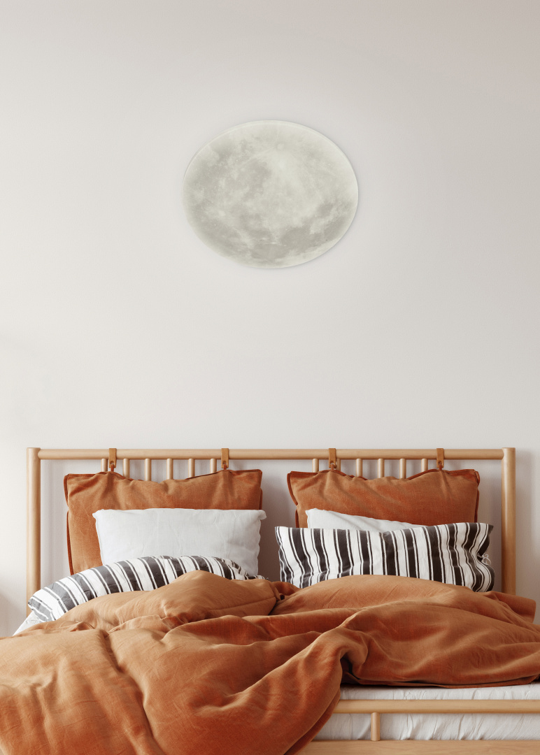 Lunar Ø60 Grå plafond från Trio Lighting - Den integrerade dimmern justerar ljusstyrkan, och en nattljusfunktion ger extra komfort.