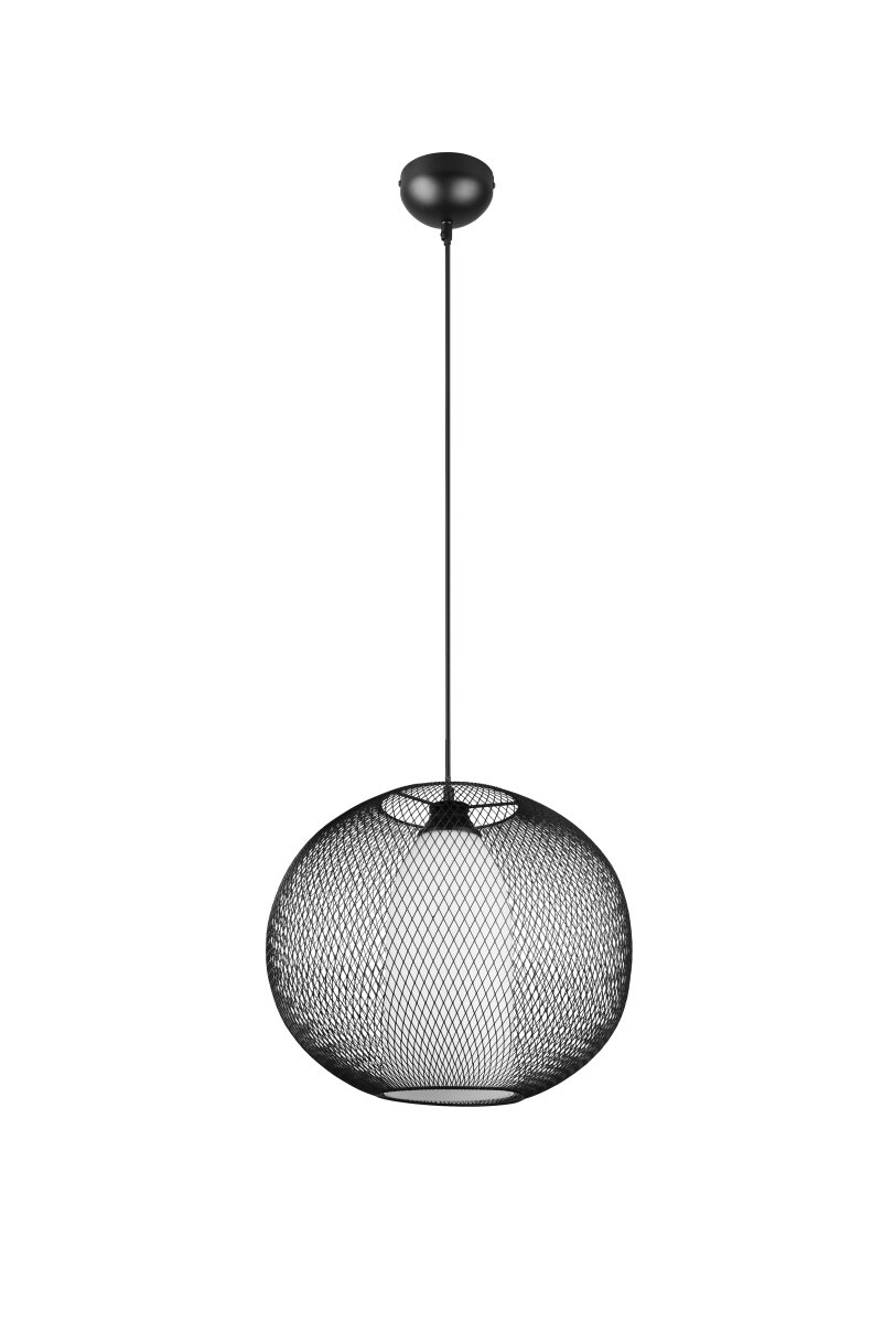 Filo Ø40 Svart taklampa från Trio Lighting - Den trendiga kombinationen av metall och glas ger en exklusiv k&auml;nsla, medan de dubbla lampsk&auml;rmarna skapar ett mjukt och st&auml;mningsfullt ljus.