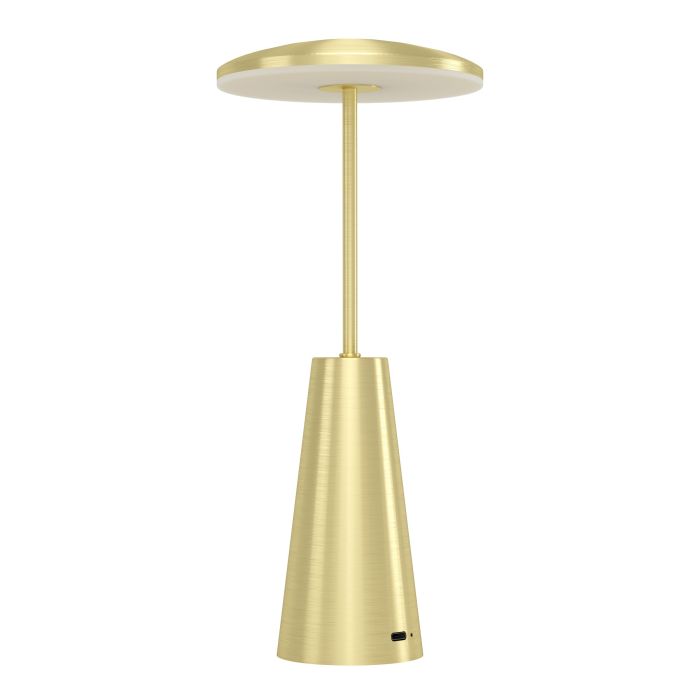 Piccola 28cm Borstad mässing portabel från Eglo - Tack vare IP54-klassning &auml;r den t&aring;lig mot vattenst&auml;nk och l&auml;mpar sig f&ouml;r b&aring;de inomhus- och utomhusbruk.