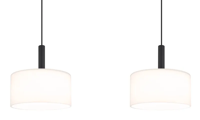 Trenton 96cm Vit taklampa från Globo Lighting - Denna takpendel &auml;r idealisk f&ouml;r matsalar och k&ouml;k, d&auml;r den skapar en inbjudande atmosf&auml;r och ett stilrent uttryck.