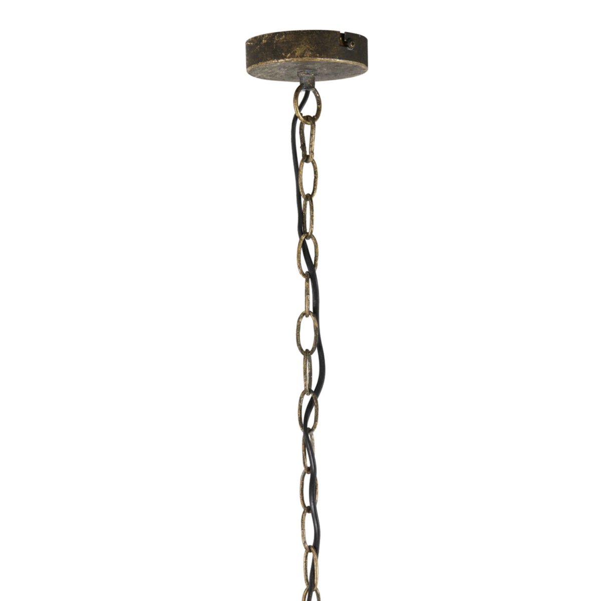 Emine Ø52 Brons taklampa från Light & Living - Emine &auml;r en elegant taklampa i metall med en brunguldig finish och ett detaljerat stansat m&ouml;nster.