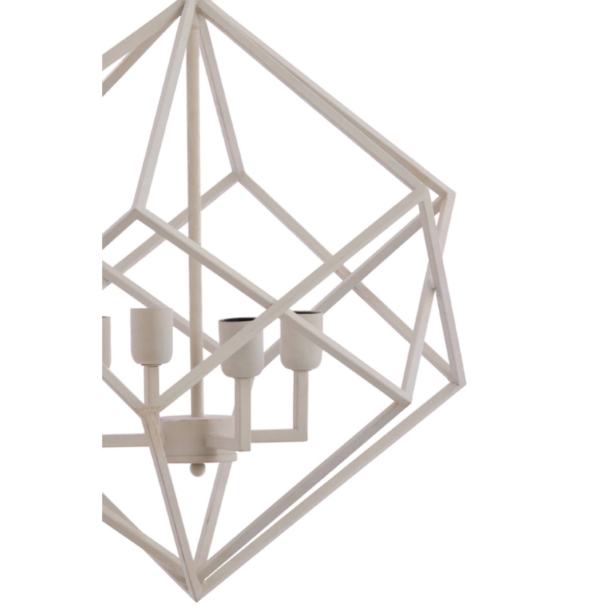 Drizella Ø60 Krämvit taklampa från Light & Living - Drizella &auml;r en modern takpendel i kr&auml;mvit metall med en geometrisk design som skapar en stilren och industriell look.