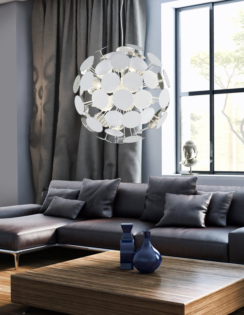 Discalgo Ø54 Vit taklampa från Trio Lighting - Denna f&auml;rgkombination passar perfekt till en modern inredningsstil och skapar en nyanserad ljusst&auml;mning i rummet.