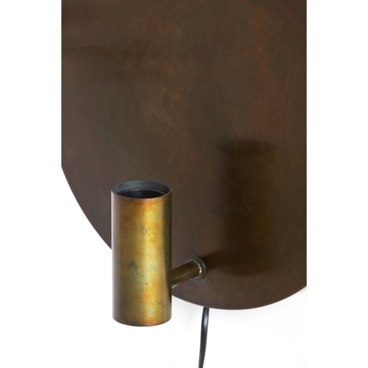 Disc Ø30 Brons vägglampa från Light & Living - Disc &auml;r en elegant v&auml;gglampa med en rustik guldgr&aring; finish.