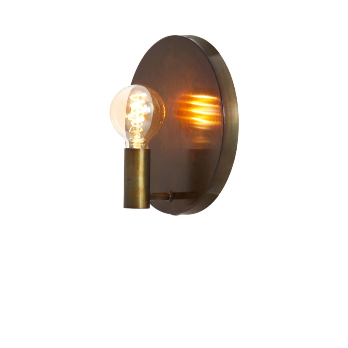 Disc Ø30 Brons vägglampa från Light & Living - Disc &auml;r en elegant v&auml;gglampa med en rustik guldgr&aring; finish.