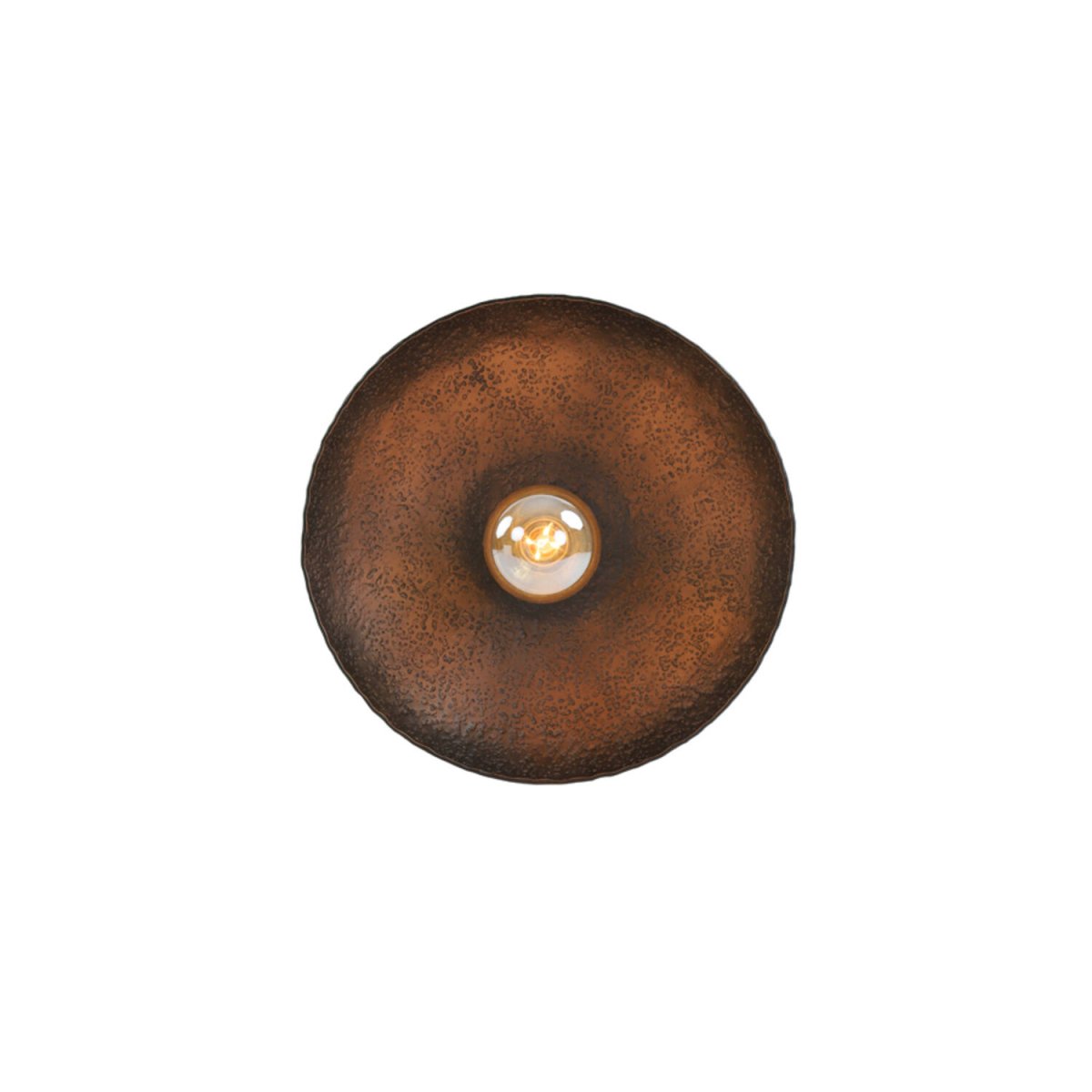 Neva Ø40 Svart vägglampa från Light & Living - Den stilrena Neva v&auml;gglampan har en rund, hamrad metallsk&auml;rm i mattsvart f&auml;rg som skapar en industriell k&auml;nsla.