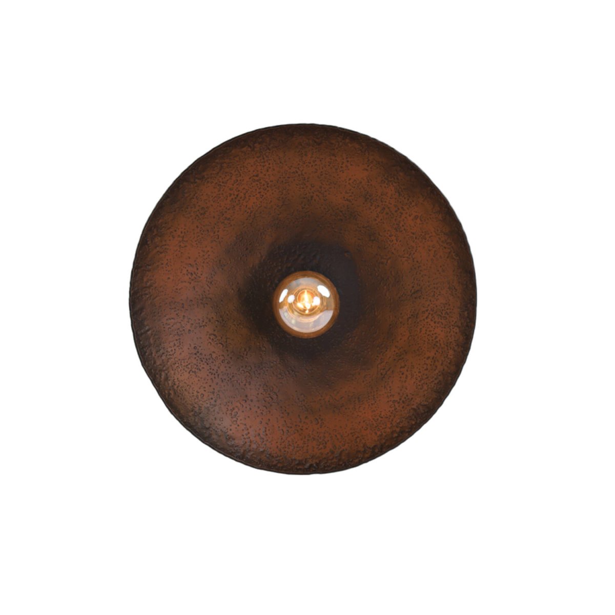 Neva Ø50 Svart vägglampa från Light & Living - Den stilrena Neva v&auml;gglampan har en rund, hamrad metallsk&auml;rm i mattsvart f&auml;rg som skapar en industriell k&auml;nsla.