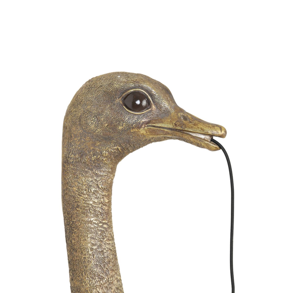 Ostrich 57cm Brons vägglampa från Light & Living - Med sin verklighetstrogna strutshals i en antik bronsig finish, h&aring;ller lampan elegant i en gl&ouml;dlampa och skapar ett lekfullt uttryck.