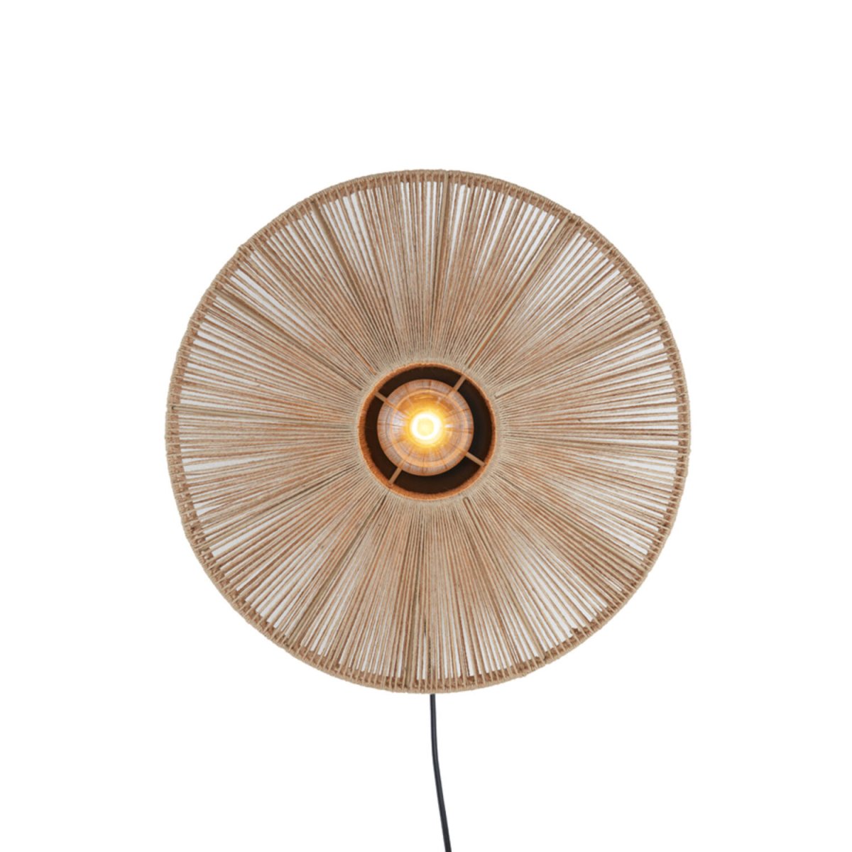 Lyra Ø43 Natur vägglampa från Light & Living - Dess luftiga design ger ett bohemiskt och stilrent uttryck som passar perfekt i b&aring;de modernt och rustikt inredda hem.