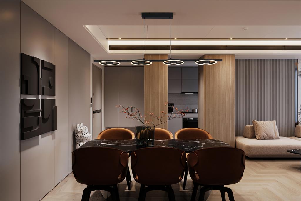 Space 120cm Svart taklampa från Searchlight - Space &auml;r en modern och stilren pendel med fyra eleganta LED-ringar i svart metall, som skapar ett fantastiskt intryck.