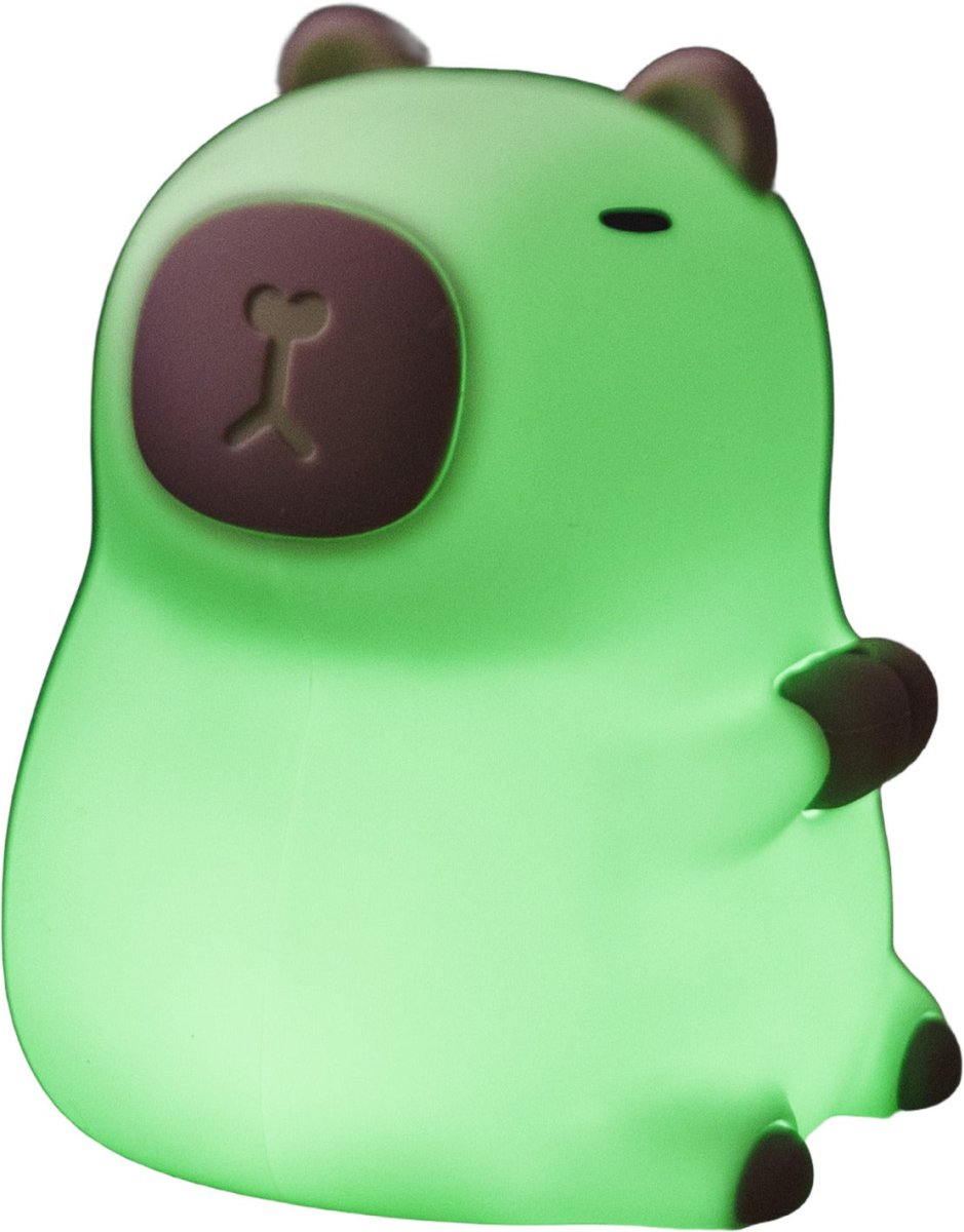 Capybara Vit barnlampa från Star Trading - Lampan har touchfunktion och med en l&auml;tt klapp kan du t&auml;nda, sl&auml;cka eller v&auml;xla mellan olika fina f&auml;rger.