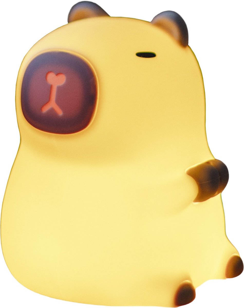 Capybara Vit barnlampa från Star Trading - Lampan har touchfunktion och med en l&auml;tt klapp kan du t&auml;nda, sl&auml;cka eller v&auml;xla mellan olika fina f&auml;rger.