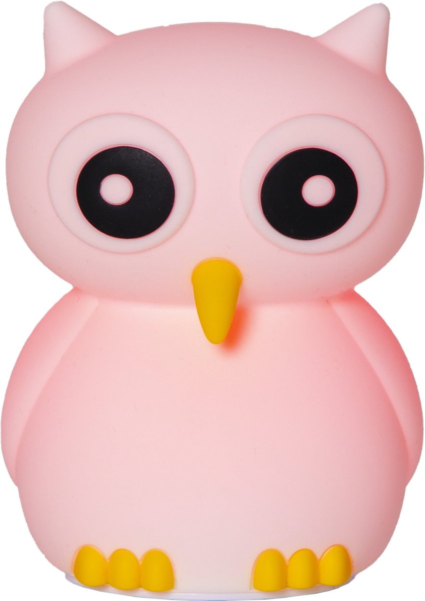 Owl Vit barnlampa från Star Trading - Lampan har touchfunktion och med en l&auml;tt klapp kan du t&auml;nda, sl&auml;cka eller v&auml;xla mellan olika fina f&auml;rger.