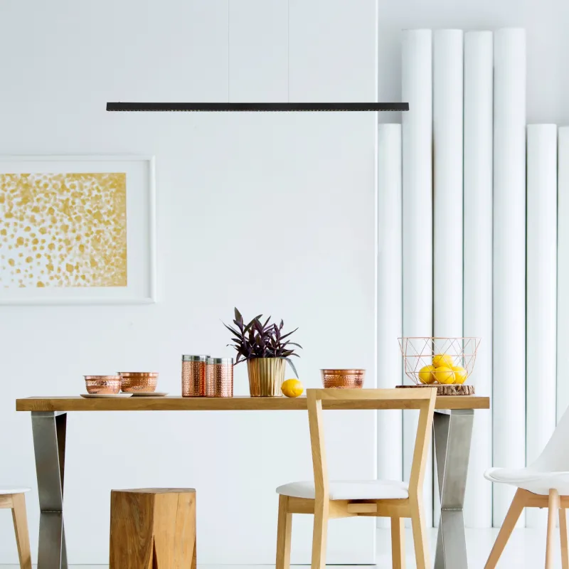 Dentsy 150cm Svart taklampa från Globo Lighting - Med den smidiga touchknappen f&ouml;r av/p&aring; och den stegl&ouml;sa touchdimmern kan du enkelt justera ljusstyrkan efter &ouml;nskem&aring;l.