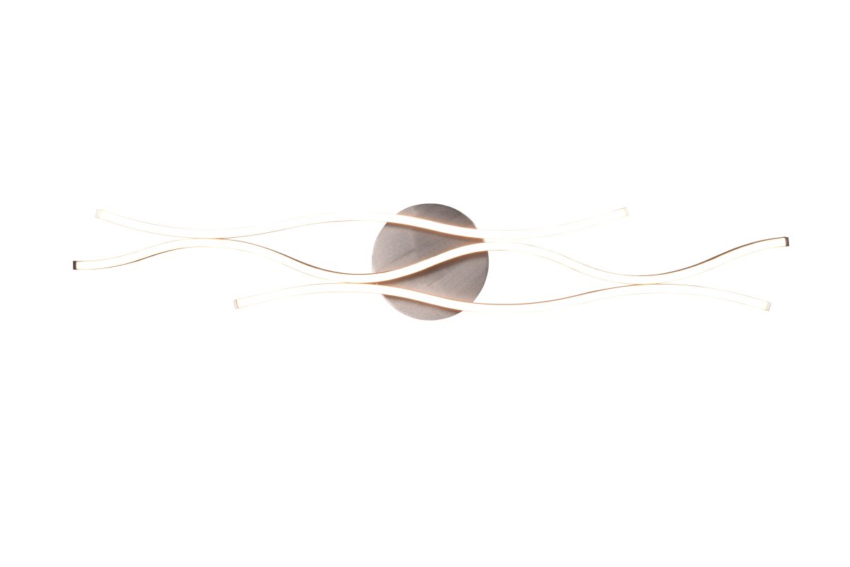 Blaze 107cm Borstad aluminium plafond från Trio Lighting - Den stilrena kombinationen av borstad aluminium och mattsvart ger Blaze en tidl&ouml;s och sofistikerad look.