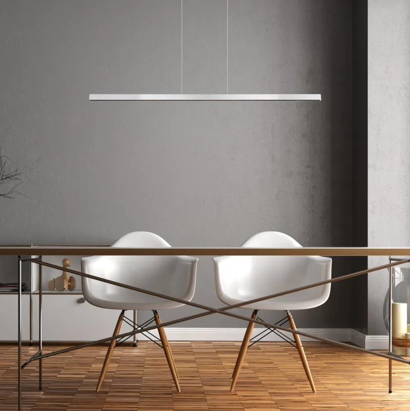 Dentsy 120cm Stål taklampa från Globo Lighting - Med den smidiga touchknappen f&ouml;r av/p&aring; och den stegl&ouml;sa touchdimmern kan du enkelt justera ljusstyrkan efter &ouml;nskem&aring;l.