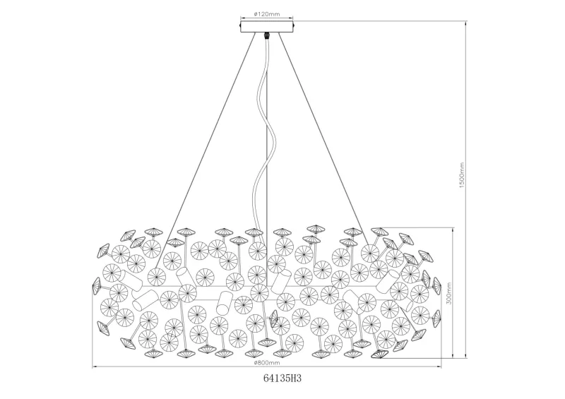 Katrina Ø80 Guld kristall från Globo Lighting - Katrina &auml;r en elegant rund kristallkrona i gyllene metall med gnistrande K9-kristaller som skapar en sofistikerad och lyxig atmosf&auml;r i ditt hem.