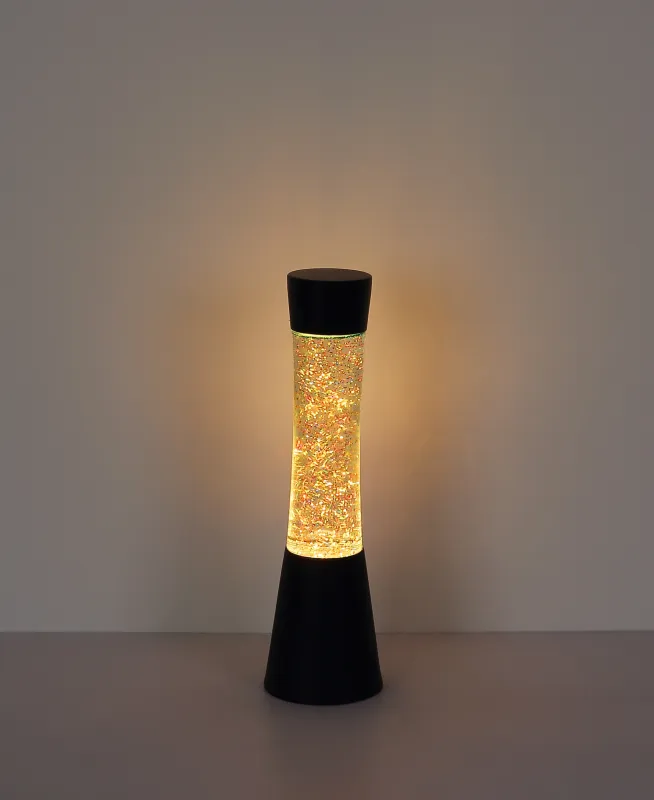 Sparkle Svart barnlampa från Globo Lighting - Den mattsvarta designen i aluminium ramar in den klara glassk&auml;rmen, som sprider ljuset mjukt och skapar en behaglig atmosf&auml;r.
